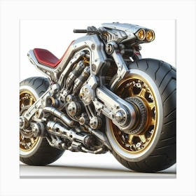 Chopper Motorcycle Canvas Print