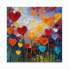 Hearts In The Sky Canvas Print