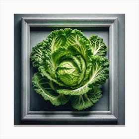 Cabbage In A Frame Canvas Print