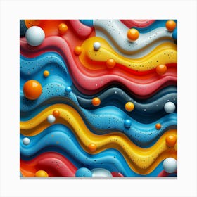 Abstract Background With Colorful Bubbles Canvas Print