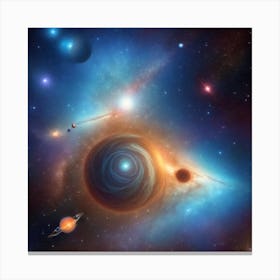 The Two Stars One Slightly Larger Canvas Print
