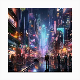 Futuristic City Canvas Print