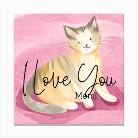 I Love You Menu Canvas Print