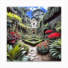 Courtyard Garden Canvas Print