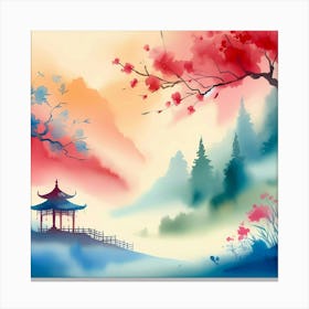 Chinese Landscape Painting 18 Canvas Print