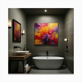 Default Create A Unique Art Bathroom 1 Canvas Print