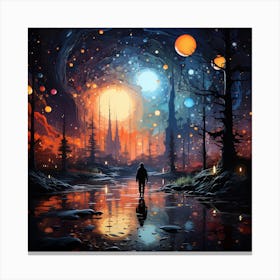 Space Landscape 4 Canvas Print