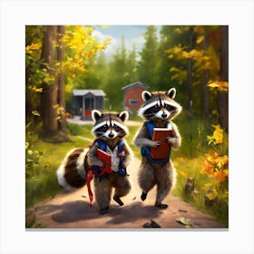 Raccoons 2 Canvas Print