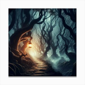 Dark Forest Path 1 Canvas Print