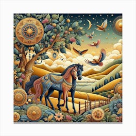 Horse In The Sky Canvas Print