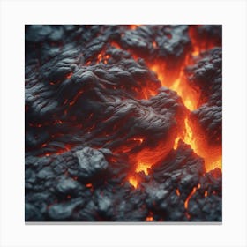 Close Up Of Lava 2 Canvas Print