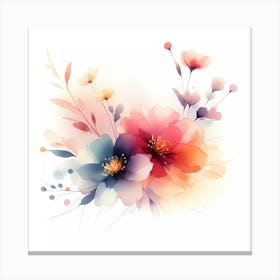 Watercolor Flowers 28 Canvas Print