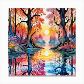 Sunset Forest Canvas Print