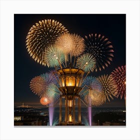 Fireworks In The Sky Canvas Print