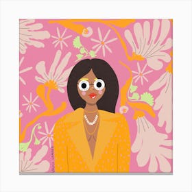 Afrofuturism - Pattern Flower Canvas Print