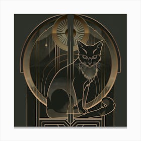 Cat Deco Canvas Print