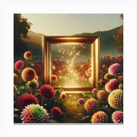 Frame Of Flowers Canvas Print