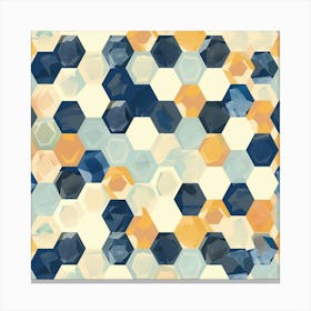 Seamless Pattern Of Abstract Hexagonal Patterns Canvas Print