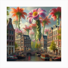 Amsterdam Flowers Canvas Print