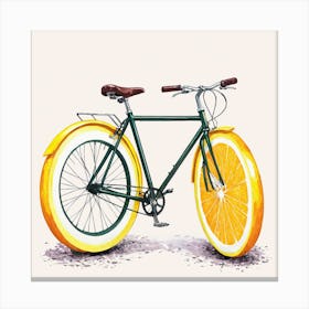 Orange Bicycle 7 Canvas Print