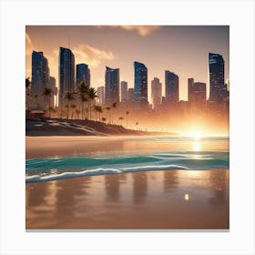 Sunset On The Beach 15 Canvas Print