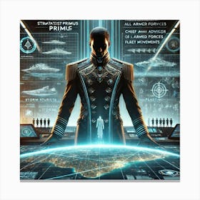 A Science Fiction Depiction Of Strategist Primus, Canvas Print