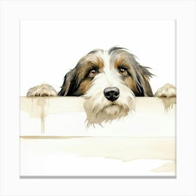 Dog On A Fence Canvas Print