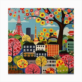 Kids Travel Illustration Tokyo 4 Canvas Print