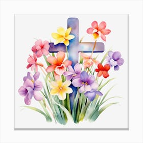 Easter Cross 1 Canvas Print