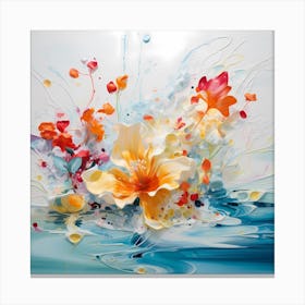 AI Serenity in Spectrum: Nature's Poetic Dance  Canvas Print