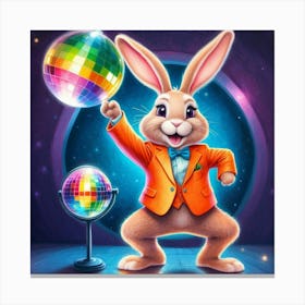 Disco Bunny 3 Canvas Print