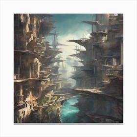 Futuristic City Canvas Print