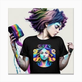 Rainbow Woman Canvas Print