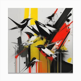 Abstract Birds in Flight  Canvas Print