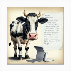 Russian Cow Canvas Print