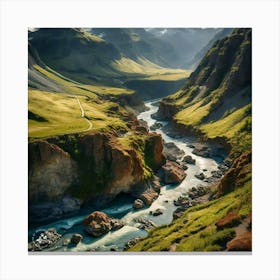 Valley Of The River Canvas Print