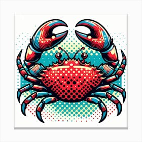 Crab Pop Art Canvas Print