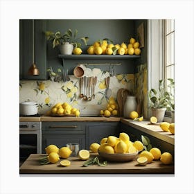 Default Lemons Kitchen Art Print 1 Canvas Print