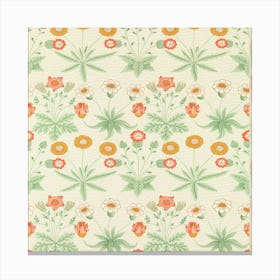 Floral Pattern Mouse Pad Canvas Print