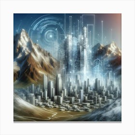 Futuristic Cityscape 21 Canvas Print