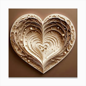 Heart Shaped Paper Art 1 Canvas Print