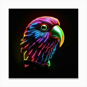 Neon Parrot 1 Canvas Print