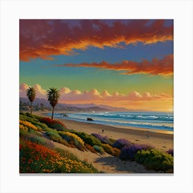 Leonardo Lightning California Art 3 Canvas Print