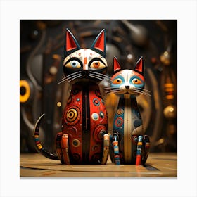 Felines Abstractions Canvas Print