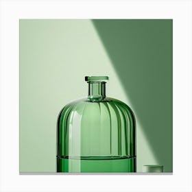 Green Glass Bottle Canvas Print