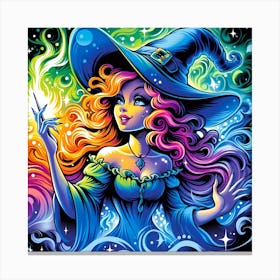 Witch With A Wand Canvas Print