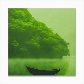 Boat On A Lake Canvas Print