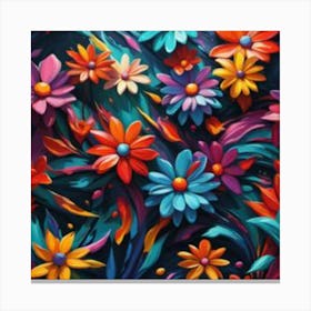 Colorful Flowers Canvas Print