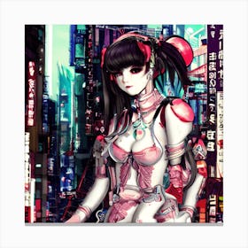 Futuristic Girl 3 Canvas Print