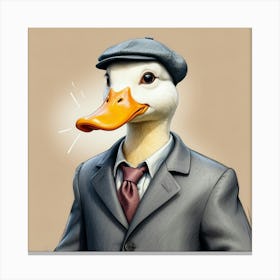 Duck In Suit 1 Canvas Print